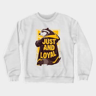 Just and Loyal - Wizard Badger - Fantasy Crewneck Sweatshirt